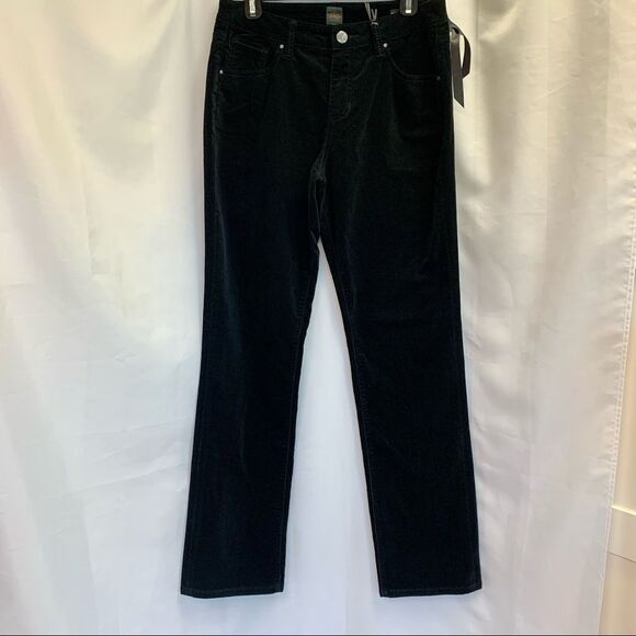 JAG New with tag Black velvet mid rise straight leg pants size 10 - Picture 3 of 12